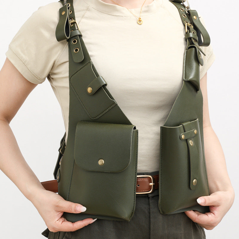 Multifunctional Tactical Vest Backpack - Lightweight Outdoor Convertible Daypack with Adjustable Straps for Hiking Camping Travel
