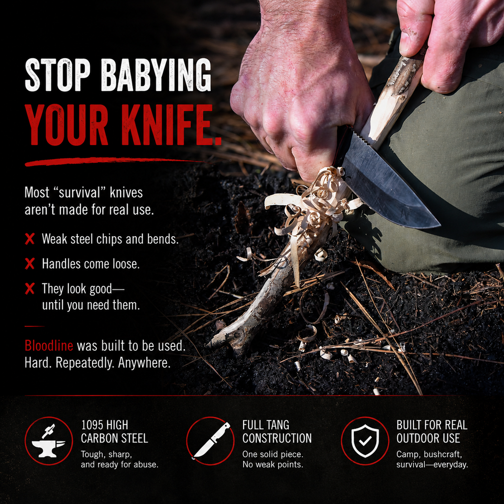 The Bloodline™ | 1095 Carbon Steel Bushcraft Knife