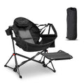 Ainfox Hammock Camping Chair with Footrest, Foldable Portable Rocking Chairs for Adults Outside Swinging Camp for Outdoor Patio Poolside