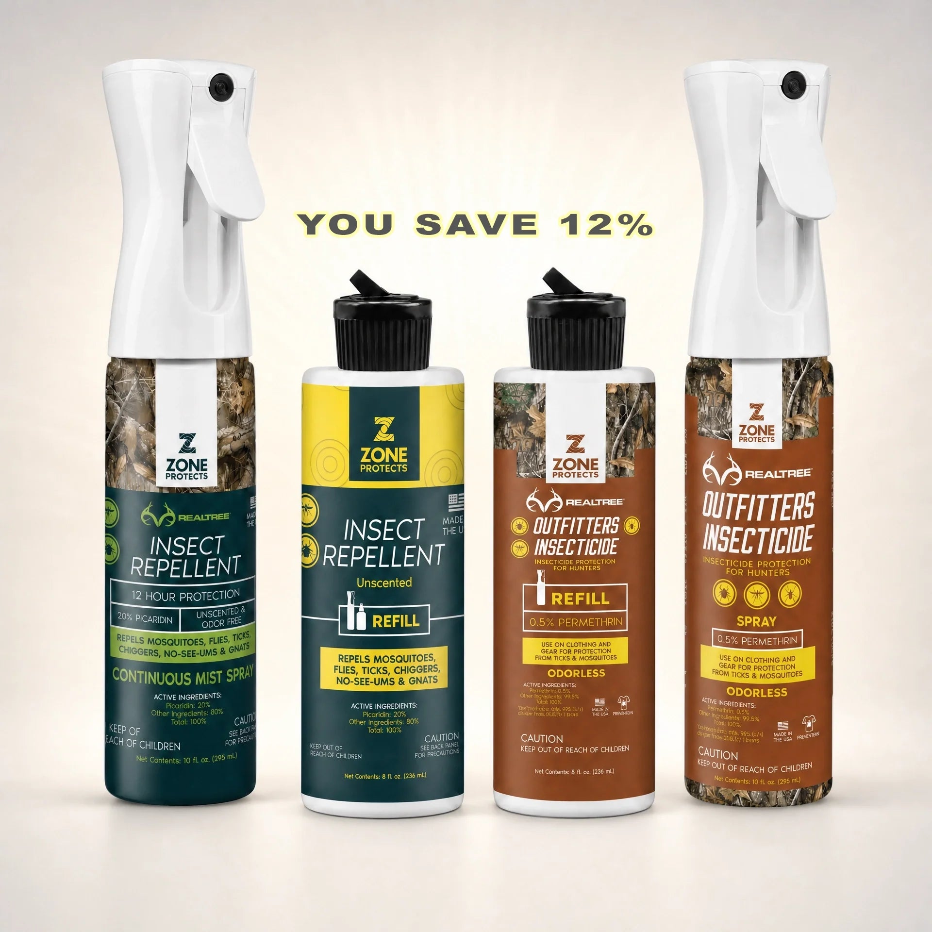 Total Tick Prevention System | Insect Repellent (for skin) + Insecticide (for gear)