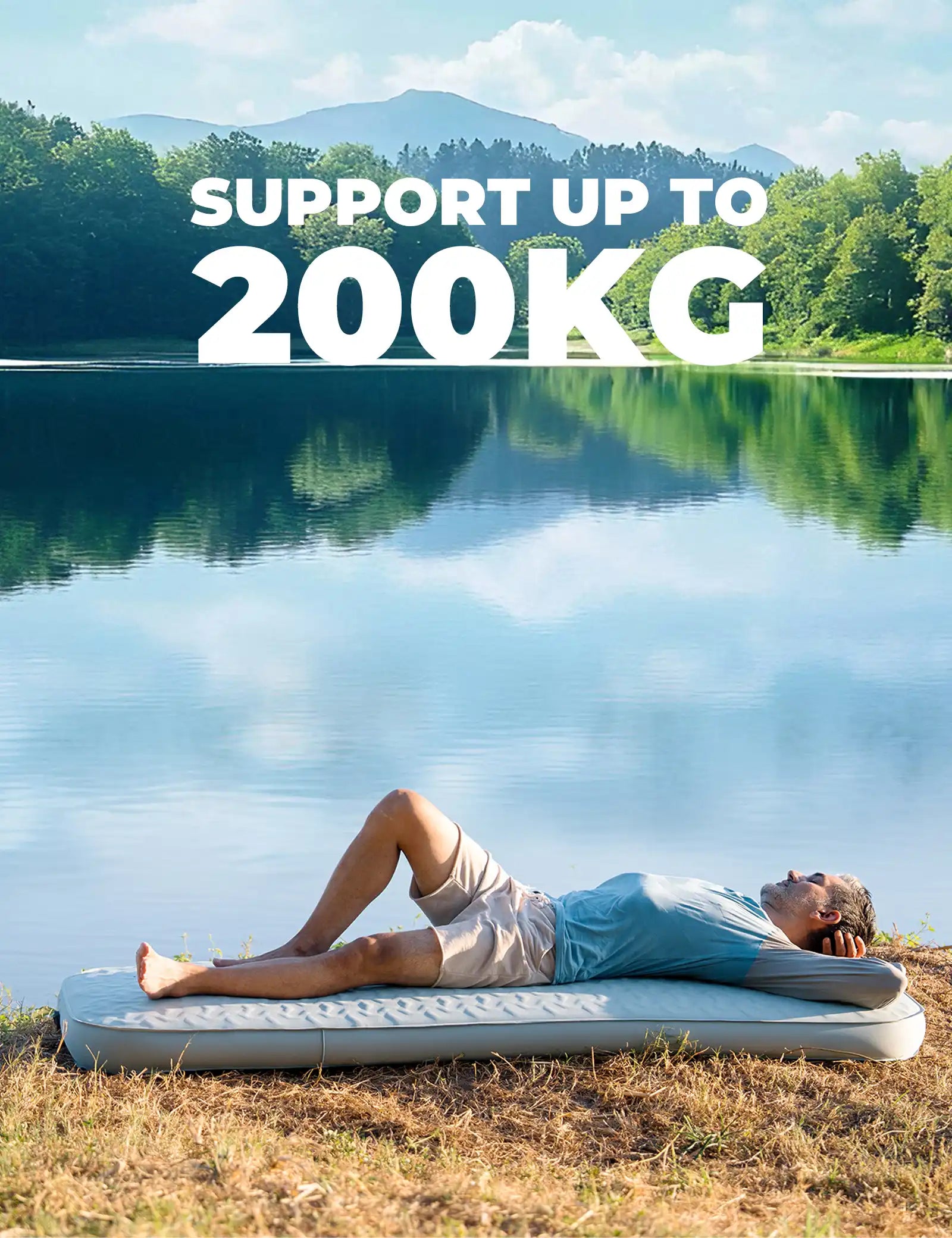 Portable Inflating Sleeping Pad with Foam for Camping