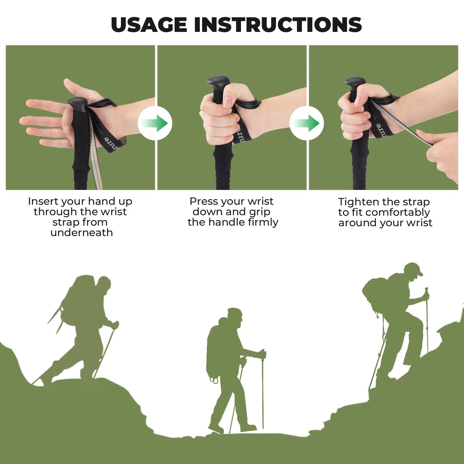 Ultra-Light 3-Section Trekking Pole
